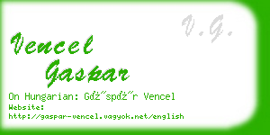 vencel gaspar business card